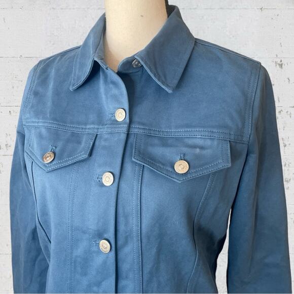 NWT Zara Button Front Mini Denim Utility Dress Blue Size Size Small - Picture 3 of 10